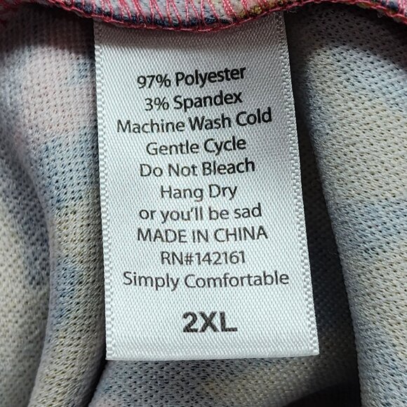 Womens LuLaRoe Pencil Skirt Chevron Pattern Multicolor Size 2XL - Picture 10 of 11